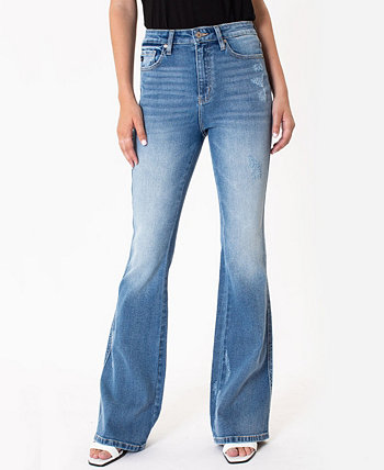 Женские расклешенные джинсы с высокой посадкой Kancan