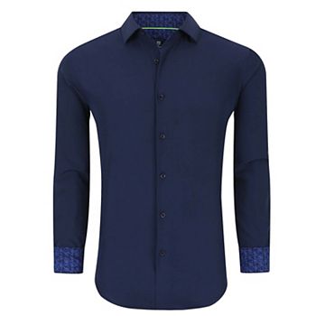 Tom Baine Slim Fit Performance Long Sleeve Solid Button Down Tom Baine