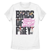 Джуниорская футболка с логотипом Harley Quinn: Birds Of Prey Flying Licensed Character