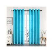 GoodGram Montauk Accents 2 Pack Ultra Luxurious Faux Silk Sheer Grommet Top Curtain Panels GoodGram