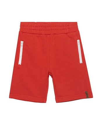 Короткие шорты с карманом на молнии для мальчика, красный - детский Deux par Deux