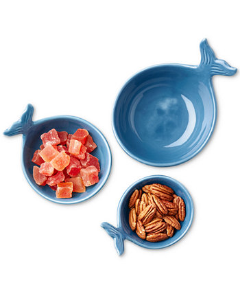 Сервировочные тарелки в форме кита, набор из 3 штук, созданные для Macy's The Cellar