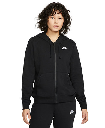Женская спортивная одежда Клубная флисовая толстовка с молнией во всю длину Nike