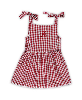 Платье без рукавов в клетку Crimson Alabama Crimson Tide Teagan для девочек для малышей Garb