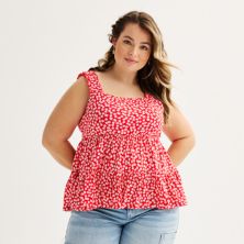 Juniors' Plus Size SO® Ruffly Tiered Tank Top SO