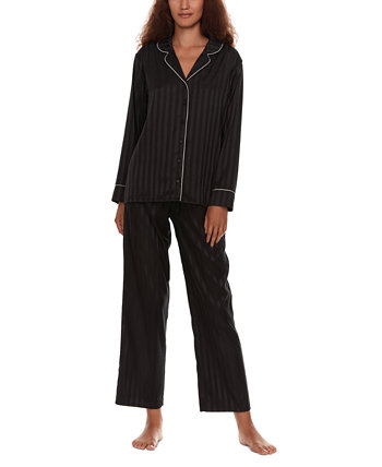 Women's Angela 2-Pc. Shadow Striped Pajamas Set Flora Nikrooz