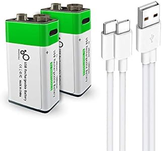 Литиевые аккумуляторы USB C, высокая емкость 1,5 В 5000 мВт·ч, быстрая зарядка 2,5 ч, 1200 циклов, 2 шт. Lankoo