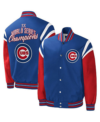 Мужская университетская куртка с полной кнопкой Royal Chicago Cubs, обладательница титула G-III Sports