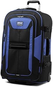 Travelpro Unisex-Adult Bold Softside Expandable Rollaboard Upright Luggage, Blue/Black, Checked-Large 28-Inch Travelpro