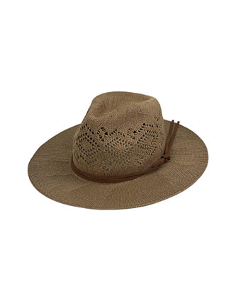 Women's Packabable Panama Hat with  Suede Trim Marcus Adler