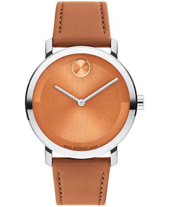 Мужские часы Bold Evolution 2.0 швейцарские кварцевые оранжевые кожаные часы 40 мм Movado