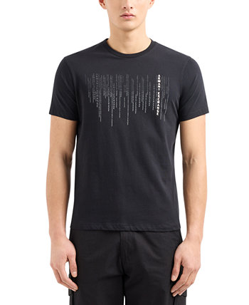 Men's Regular-Fit Digital Logo Graphic T-Shirt Armani