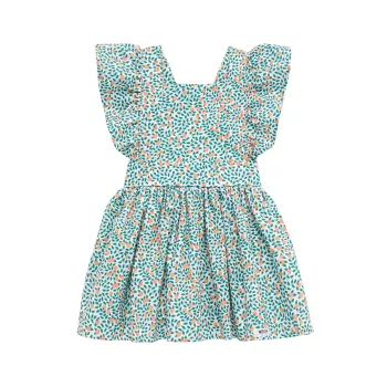 Для маленьких девочек &amp; Платье в винтажном стиле с принтом и оборками для маленькой девочки Worthy Threads