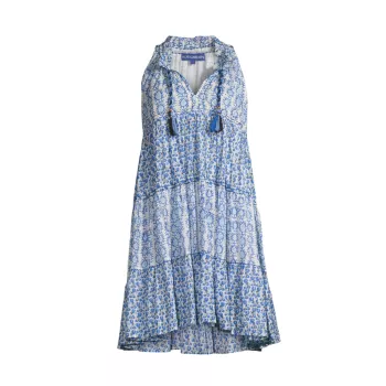 Мини-платье Sofie с геометрическим узором и кисточками Ro's Garden