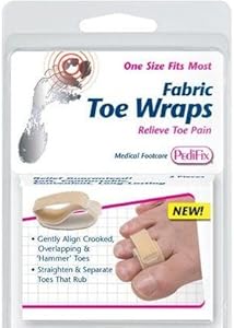 PEDIFIX Comfort Fabric Hammer Toe Wraps Crooked Toe Pain Straps Separators 2/PK ToeWraps One Size Fits Most Pedifix