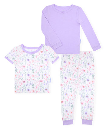 Baby and Toddler Girls 3-Piece Print Pajama Set Max & Olivia