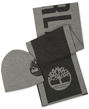 Жаккардовый шарф с логотипом для мужчин, комплект из 2 предметов Timberland