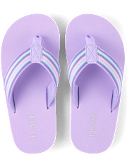 Girls Striped Flip Flops The Children`s Place