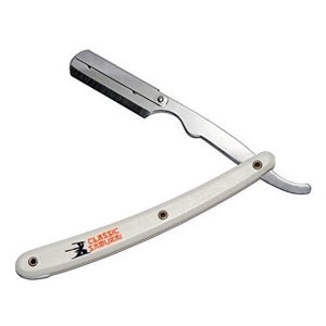 Classic Samurai Stainless Steel Professional Barber Straight Edge Razor (WHITE) Classic Samurai