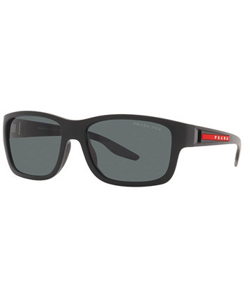 Мужские поляризованные солнцезащитные очки, PS 02WS 57 Prada Linea Rossa