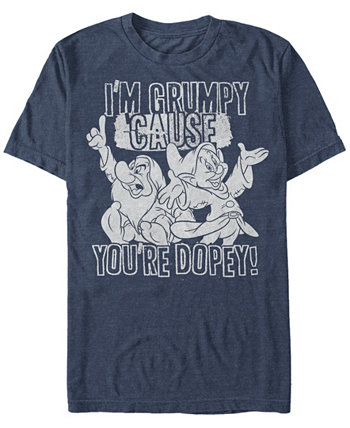 Мужская футболка с коротким рукавом Disney Snow White Grumpy Cause You're Dopey Disney Princess