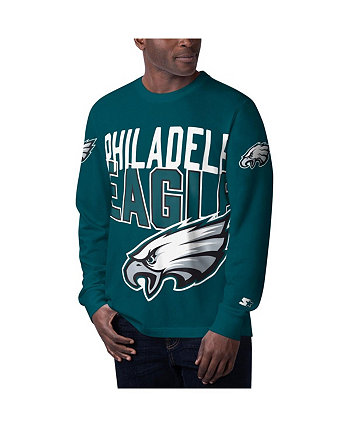 Men's Midnight Green Philadelphia Eagles Clutch Hit Long Sleeve T-shirt Starter