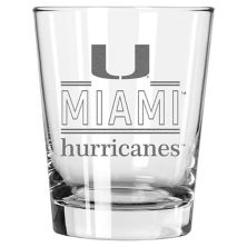 The Memory Company Miami Hurricanes 15oz. Double Old Fashioned Glass The Memory Company
