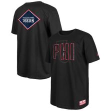 Men's New Era Black Philadelphia 76ers 2023/24 City Edition Elite Pack T-Shirt New Era x Staple