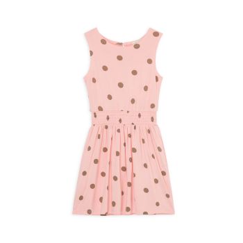 Little Girl's &amp; Girl's Polka Dot Print Dress PEEK