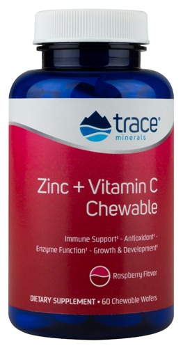 Цинк + Витамин С - 60 жевательных таблеток - Trace Minerals Trace Minerals ®