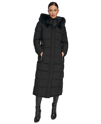 Женское Пуховое Пальто с Искусственным Мехом на Капюшоне DKNY DKNY