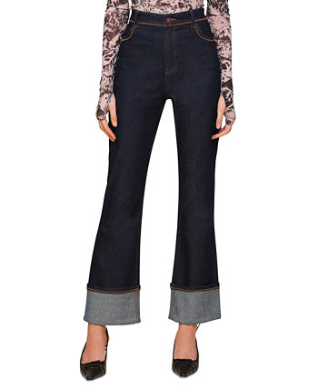 Women's Cuffed-Hem Flare Jeans Avec Les Filles