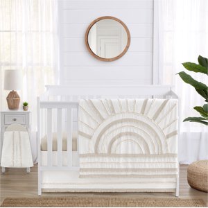 Sweet Jojo Designs Tufted Sun Ivory and Taupe 4 Piece Crib Bedding Set Sweet Jojo Designs