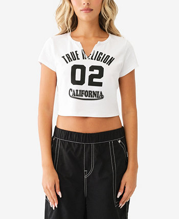 Женская укороченная футболка с логотипом Notch True Religion