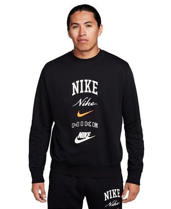 Мужской клубный флисовый свитшот из матового флиса с логотипом Nike