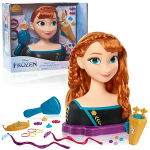 Disney’s Frozen 2 Queen Anna Deluxe Styling Head, 18-pieces, Officially Licensed Kids Toys for Ages 3 Up, Gifts and Presents Disney Frozen