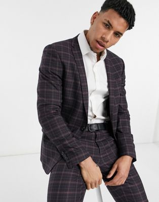 River Island suit jacket in check RIVER ISLAND