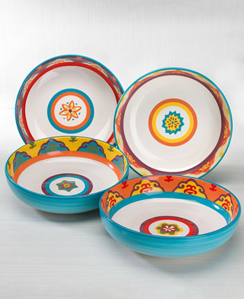 Набор из 4 тарелок для макарон Galicia Euro Ceramica