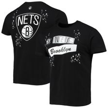 Мужская черная футболка FISLL Brooklyn Nets Confetti FISLL