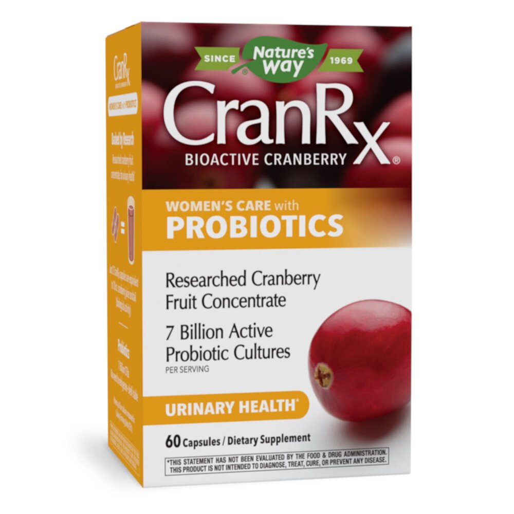 CranRx Women’s Care with Probiotics - 7 Billion Active Cultures -- 60 Capsules (Капсулы) Nature's Way