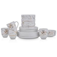 Stone + Lain Zora Porcelain 16-Piece Dinnerware Set Stone + Lain