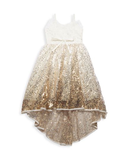 Платье хай-лоу с пайетками для маленьких девочек Marchesa Notte