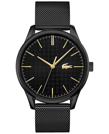 Мужские часы Vienna с черным браслетом из нержавеющей стали, 42 мм Lacoste