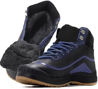 ulogu Snow Boots for Men Women丨Insulated Waterproof Fur Lined Booties丨Lightweight Winter Shoes Ulogu