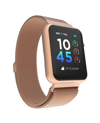 Air 4 Unisex Rose Gold-Tone Mesh Bracelet Smartwatch 41mm ITouch