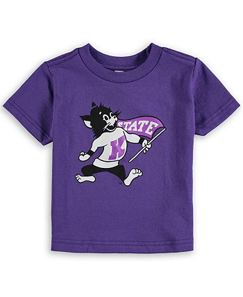 Фиолетовая футболка унисекс для малышей с большим логотипом Kansas State Wildcats Two Feet Ahead