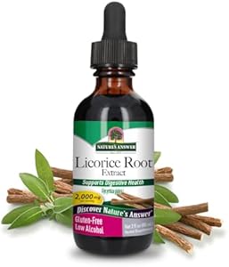 Nature's Answer Licorice Root Supplement 2000 mg 2oz Low-Alcohol Extract | Supports Digestion | Promotes Respiratory Function | Natural Detox | Single Count Nature's Answer