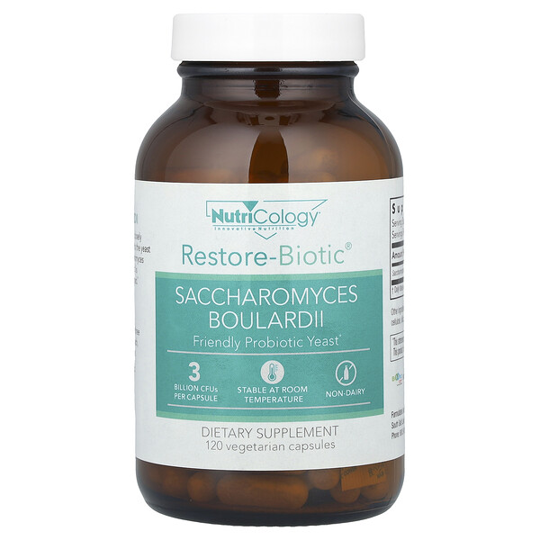 Restore-Biotic, Saccharomyces Boulardii, 120 Vegetarian Capsules (Вегетарианские капсулы) Nutricology