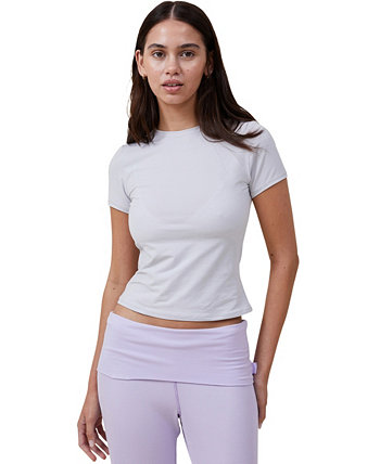 Женская мягкая приталенная футболка для отдыха COTTON ON