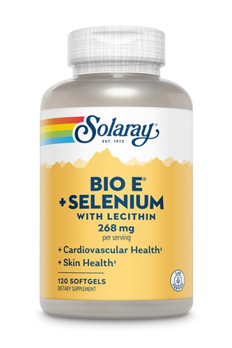Solaray Bio E® plus Selenium — 400 МЕ — 120 гелевых капсул Solaray